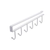 Kitchen ironwork seamless and nail-free hook multi-row cabinet storage hanging rack, six-row hook wardrobe six-row hook organizing rack Application Scenario
